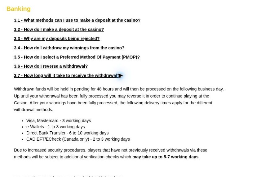 Grand Mondial official withdrawal timetable for cards e-wallets bank transfer and eCheck