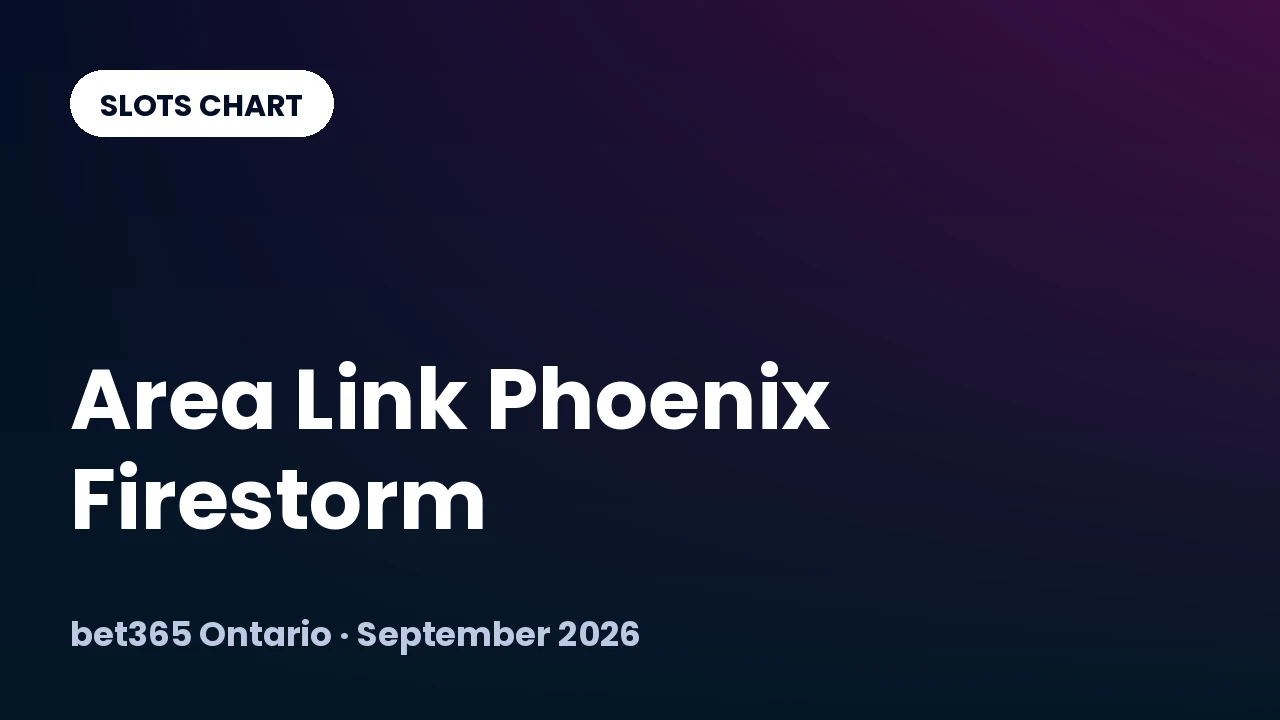 Area Link Phoenix Firestorm Is bet365’s Most-Played Ontario Slot for September