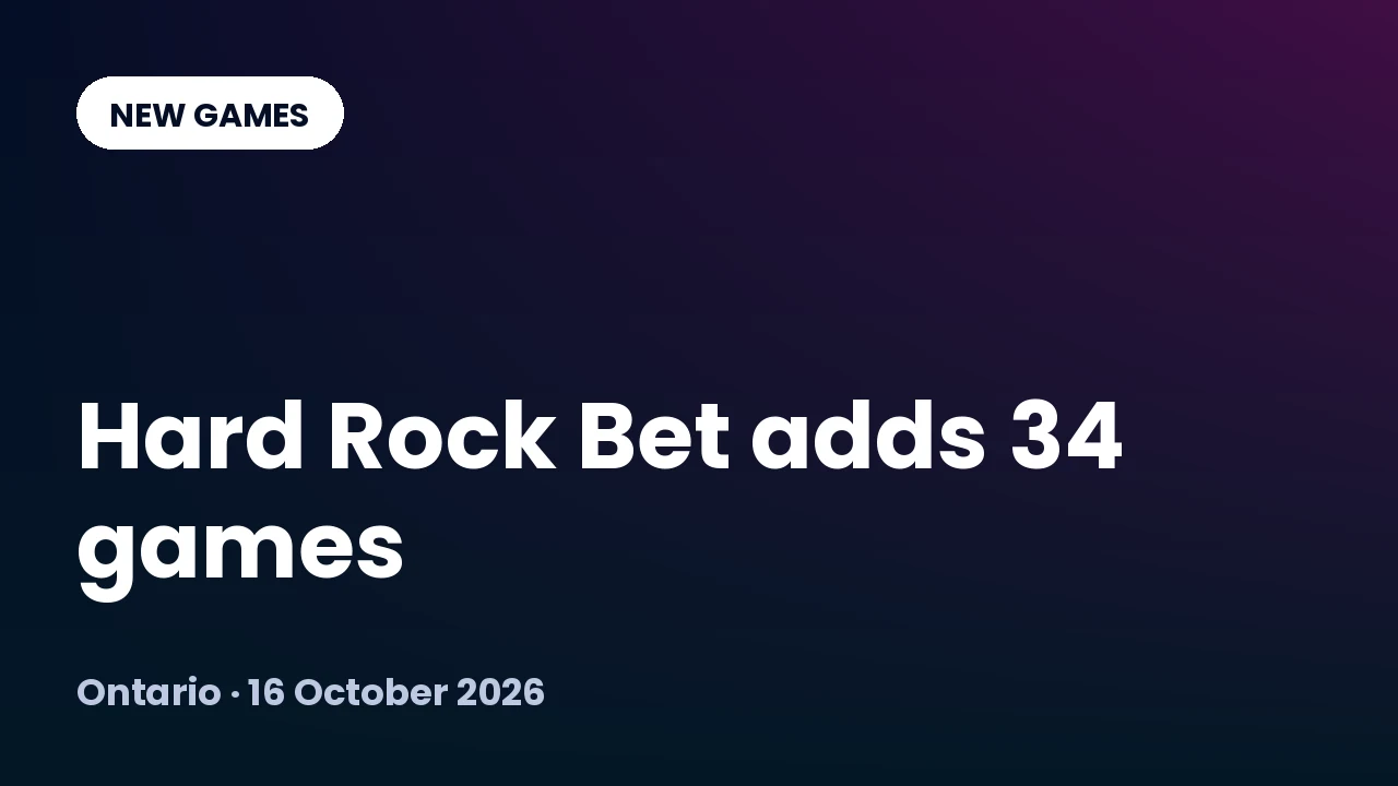 Hard Rock Bet Adds 34 New Casino Games in Ontario, Led by Hard Rock Mega Cash Collect