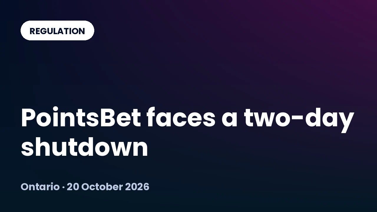 PointsBet’s Ontario Site Faces a Two-Day Suspension Under an AGCO Settlement
