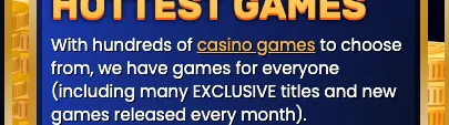 Yukon Gold homepage panel stating hundreds of casino games and new games released every month